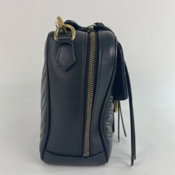 Gucci Quilted Leather GG Marmont Small Crossbody Shoulder Handbag - Picture 3 of 13